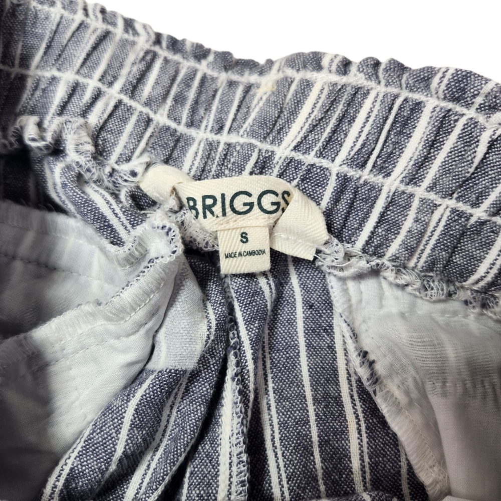 Briggs New York Blue Striped Linen Blend Pants Small - Picture 7 of 13